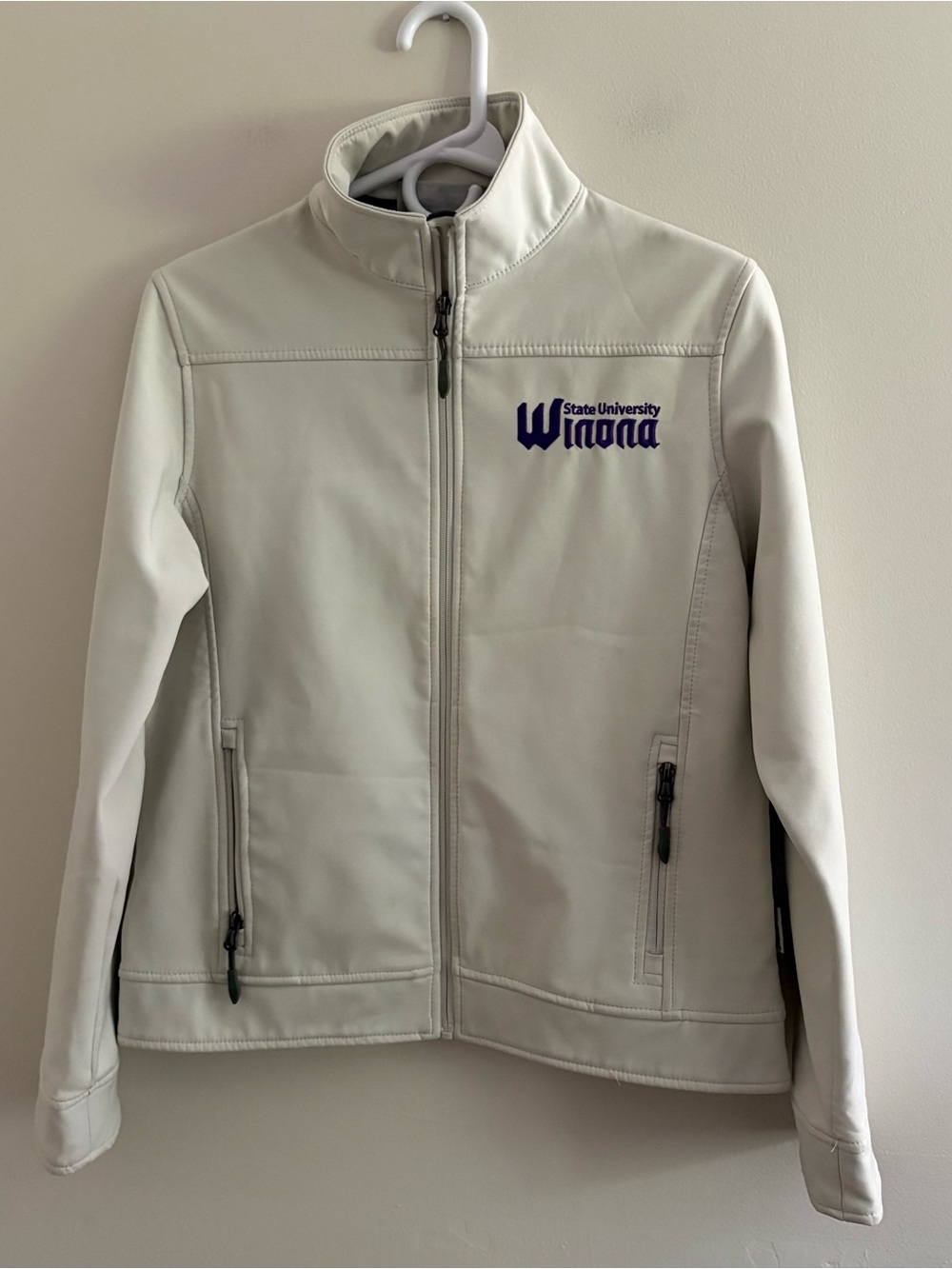 Winona State University Women's Light Gray Softshell Utility Jacket